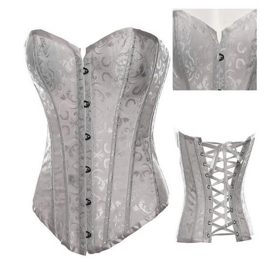 Corset Cetim Bordado